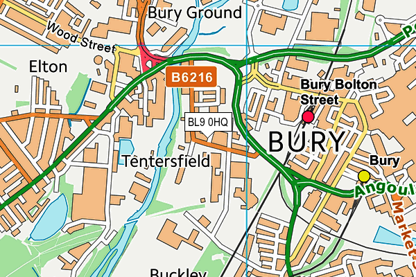 BL9 0HQ map - OS VectorMap District (Ordnance Survey) BL9 0HQ map - OS VectorMap District (Ordnance Survey)