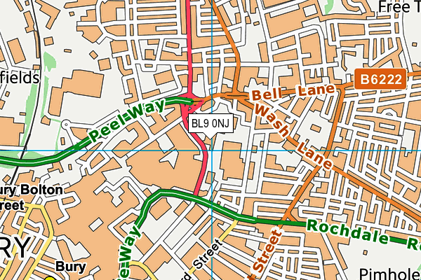 BL9 0NJ map - OS VectorMap District (Ordnance Survey)