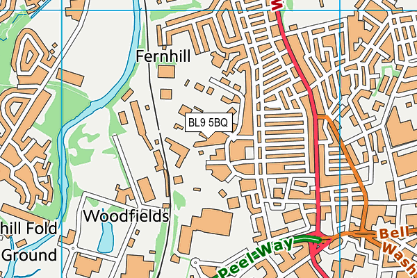 BL9 5BQ map - OS VectorMap District (Ordnance Survey) BL9 5BQ map - OS VectorMap District (Ordnance Survey)
