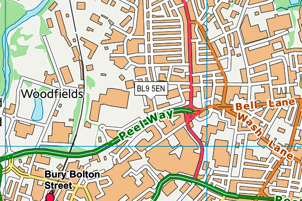 BL9 5EN map - OS VectorMap District (Ordnance Survey)