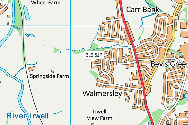 BL9 5JP map - OS VectorMap District (Ordnance Survey) BL9 5JP map - OS VectorMap District (Ordnance Survey)