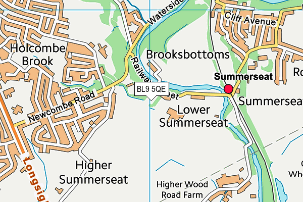 BL9 5QE map - OS VectorMap District (Ordnance Survey) BL9 5QE map - OS VectorMap District (Ordnance Survey)