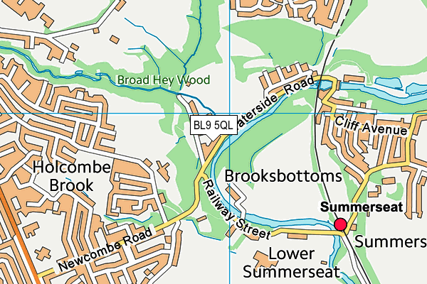 BL9 5QL map - OS VectorMap District (Ordnance Survey) BL9 5QL map - OS VectorMap District (Ordnance Survey)