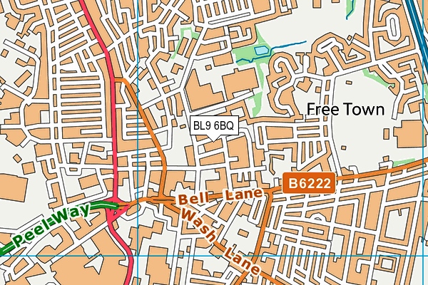 BL9 6BQ map - OS VectorMap District (Ordnance Survey) BL9 6BQ map - OS VectorMap District (Ordnance Survey)