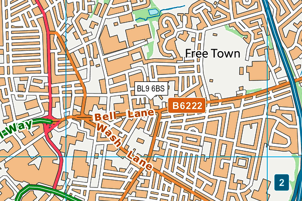 BL9 6BS map - OS VectorMap District (Ordnance Survey) BL9 6BS map - OS VectorMap District (Ordnance Survey)