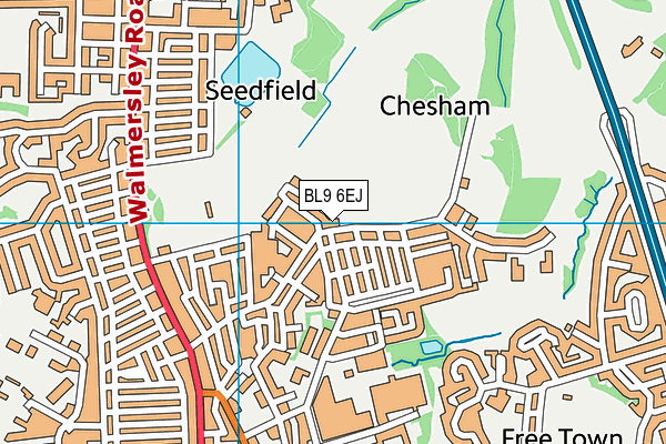 BL9 6EJ map - OS VectorMap District (Ordnance Survey) BL9 6EJ map - OS VectorMap District (Ordnance Survey)