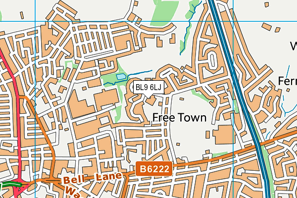 BL9 6LJ map - OS VectorMap District (Ordnance Survey)