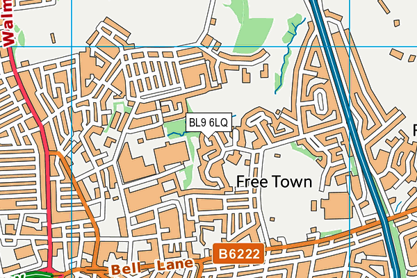 BL9 6LQ map - OS VectorMap District (Ordnance Survey) BL9 6LQ map - OS VectorMap District (Ordnance Survey)
