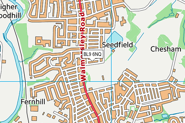 BL9 6NQ map - OS VectorMap District (Ordnance Survey) BL9 6NQ map - OS VectorMap District (Ordnance Survey)