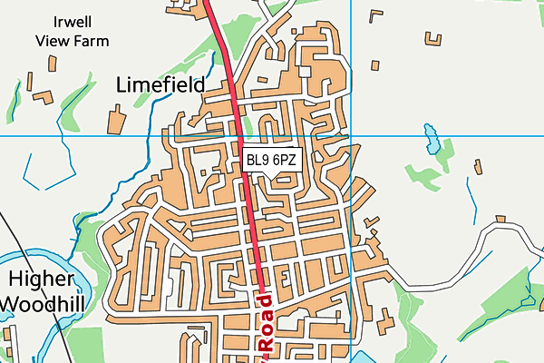 BL9 6PZ map - OS VectorMap District (Ordnance Survey) BL9 6PZ map - OS VectorMap District (Ordnance Survey)