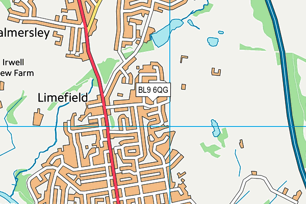 BL9 6QG map - OS VectorMap District (Ordnance Survey)