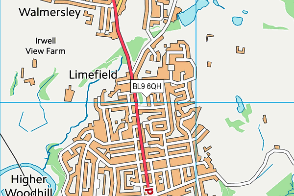 BL9 6QH map - OS VectorMap District (Ordnance Survey) BL9 6QH map - OS VectorMap District (Ordnance Survey)