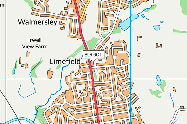 BL9 6QT map - OS VectorMap District (Ordnance Survey) BL9 6QT map - OS VectorMap District (Ordnance Survey)