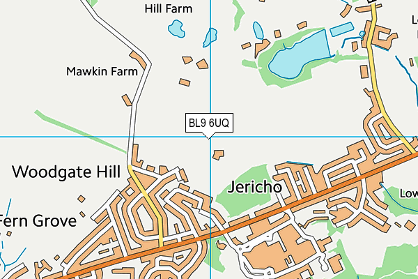 BL9 6UQ map - OS VectorMap District (Ordnance Survey) BL9 6UQ map - OS VectorMap District (Ordnance Survey)