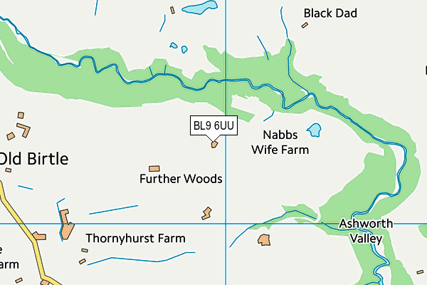 BL9 6UU map - OS VectorMap District (Ordnance Survey) BL9 6UU map - OS VectorMap District (Ordnance Survey)