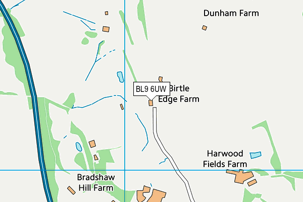 BL9 6UW map - OS VectorMap District (Ordnance Survey) BL9 6UW map - OS VectorMap District (Ordnance Survey)