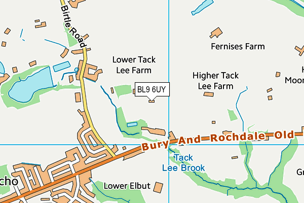 BL9 6UY map - OS VectorMap District (Ordnance Survey) BL9 6UY map - OS VectorMap District (Ordnance Survey)