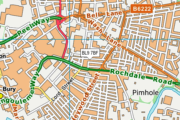 BL9 7BF map - OS VectorMap District (Ordnance Survey) BL9 7BF map - OS VectorMap District (Ordnance Survey)