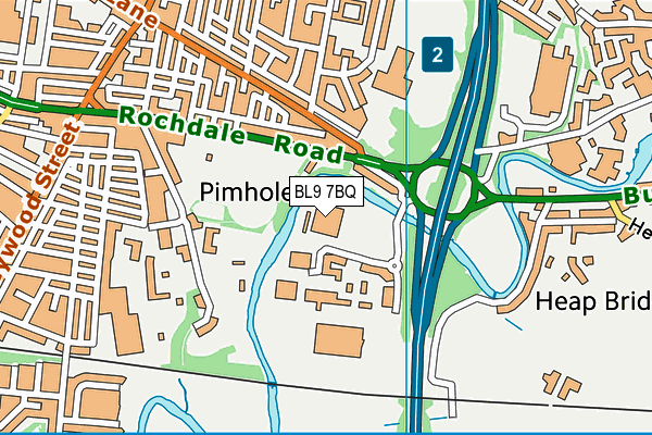 BL9 7BQ map - OS VectorMap District (Ordnance Survey) BL9 7BQ map - OS VectorMap District (Ordnance Survey)