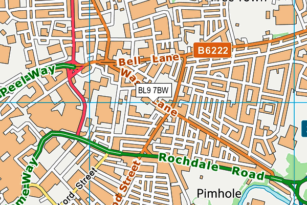 BL9 7BW map - OS VectorMap District (Ordnance Survey) BL9 7BW map - OS VectorMap District (Ordnance Survey)