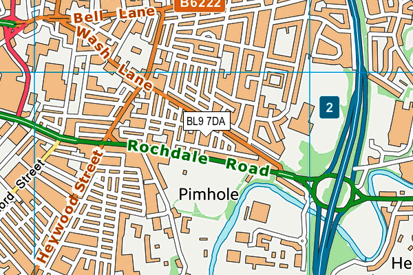 BL9 7DA map - OS VectorMap District (Ordnance Survey) BL9 7DA map - OS VectorMap District (Ordnance Survey)