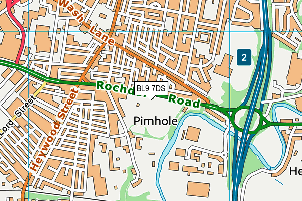BL9 7DS map - OS VectorMap District (Ordnance Survey) BL9 7DS map - OS VectorMap District (Ordnance Survey)