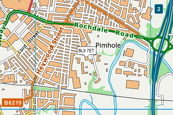 BL9 7ET map - OS VectorMap District (Ordnance Survey) BL9 7ET map - OS VectorMap District (Ordnance Survey)