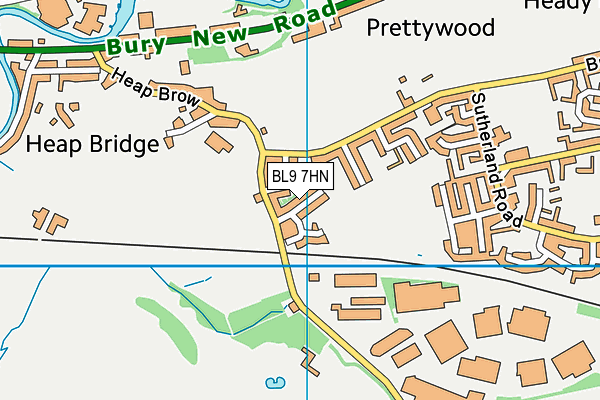 BL9 7HN map - OS VectorMap District (Ordnance Survey)