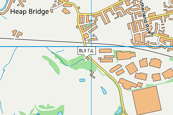 BL9 7JL map - OS VectorMap District (Ordnance Survey) BL9 7JL map - OS VectorMap District (Ordnance Survey)
