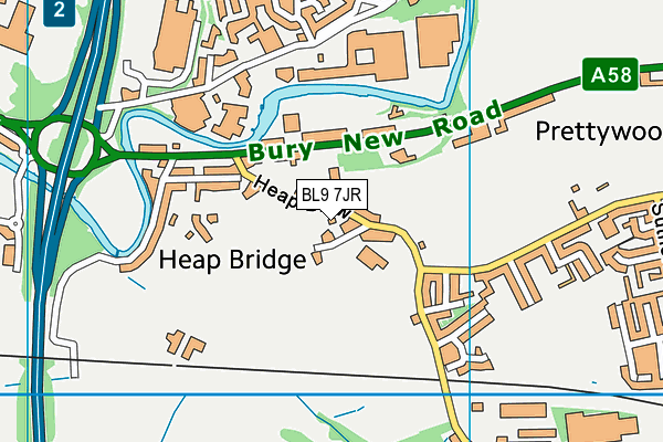 BL9 7JR map - OS VectorMap District (Ordnance Survey) BL9 7JR map - OS VectorMap District (Ordnance Survey)
