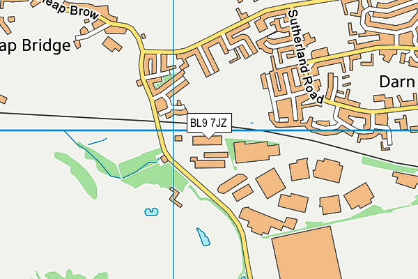 BL9 7JZ map - OS VectorMap District (Ordnance Survey) BL9 7JZ map - OS VectorMap District (Ordnance Survey)