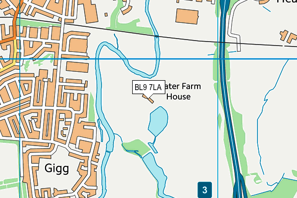 BL9 7LA map - OS VectorMap District (Ordnance Survey)