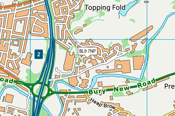 BL9 7NP map - OS VectorMap District (Ordnance Survey) BL9 7NP map - OS VectorMap District (Ordnance Survey)