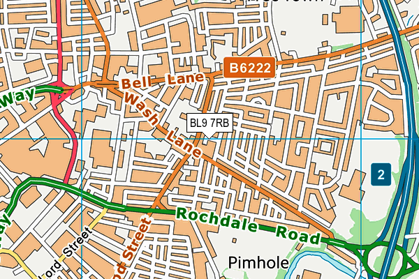 BL9 7RB map - OS VectorMap District (Ordnance Survey) BL9 7RB map - OS VectorMap District (Ordnance Survey)