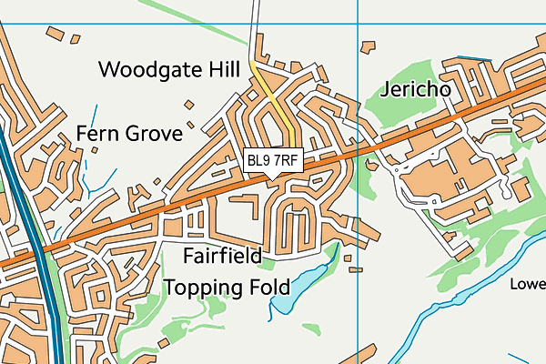 BL9 7RF map - OS VectorMap District (Ordnance Survey) BL9 7RF map - OS VectorMap District (Ordnance Survey)
