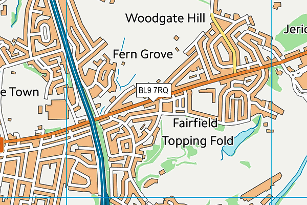 BL9 7RQ map - OS VectorMap District (Ordnance Survey) BL9 7RQ map - OS VectorMap District (Ordnance Survey)