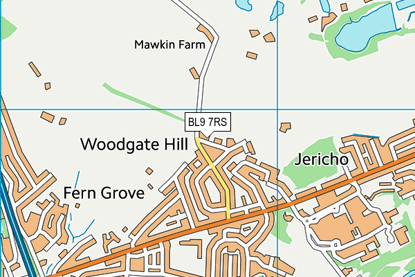 BL9 7RS map - OS VectorMap District (Ordnance Survey) BL9 7RS map - OS VectorMap District (Ordnance Survey)