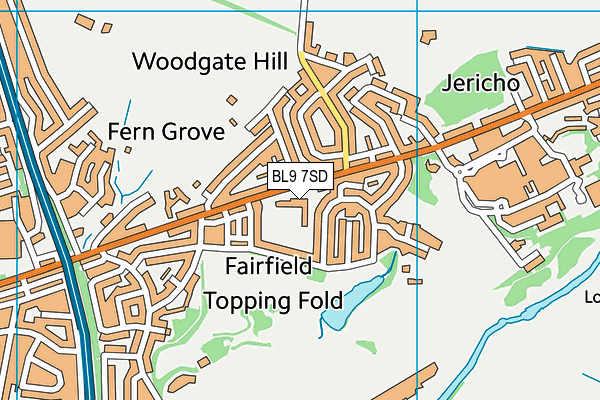 BL9 7SD map - OS VectorMap District (Ordnance Survey) BL9 7SD map - OS VectorMap District (Ordnance Survey)