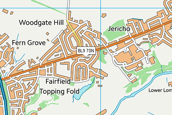 BL9 7SN map - OS VectorMap District (Ordnance Survey)