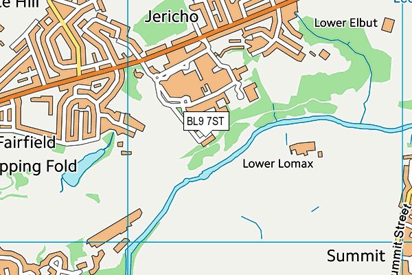 BL9 7ST map - OS VectorMap District (Ordnance Survey) BL9 7ST map - OS VectorMap District (Ordnance Survey)