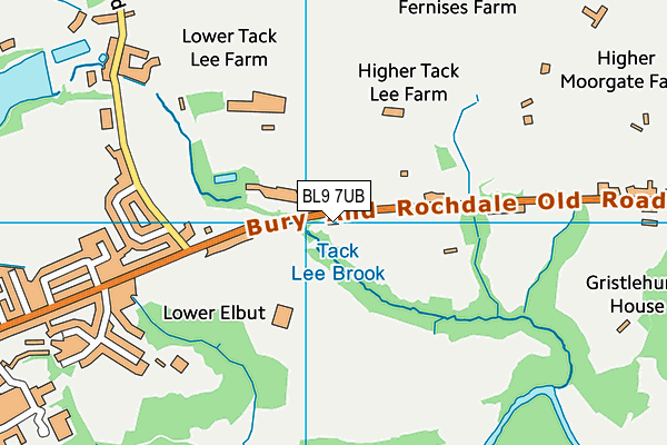 BL9 7UB map - OS VectorMap District (Ordnance Survey) BL9 7UB map - OS VectorMap District (Ordnance Survey)