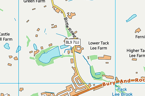 BL9 7UJ map - OS VectorMap District (Ordnance Survey) BL9 7UJ map - OS VectorMap District (Ordnance Survey)