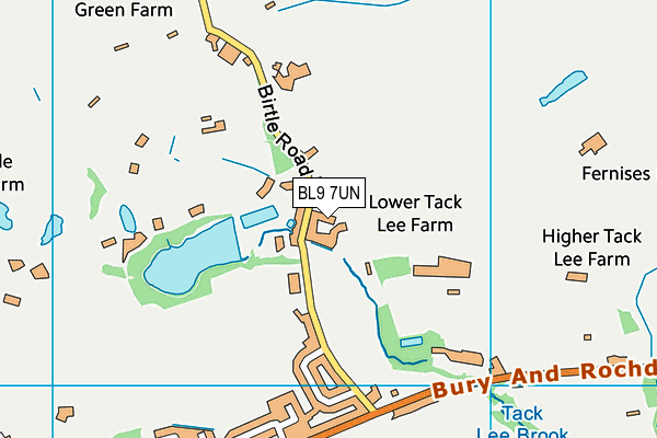 BL9 7UN map - OS VectorMap District (Ordnance Survey) BL9 7UN map - OS VectorMap District (Ordnance Survey)