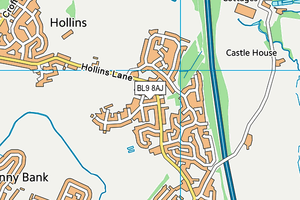 BL9 8AJ map - OS VectorMap District (Ordnance Survey)