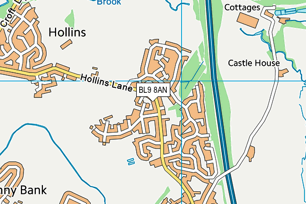 BL9 8AN map - OS VectorMap District (Ordnance Survey) BL9 8AN map - OS VectorMap District (Ordnance Survey)