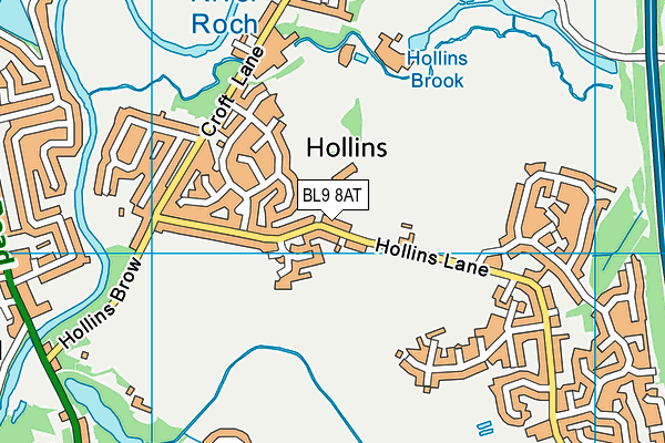 BL9 8AT map - OS VectorMap District (Ordnance Survey) BL9 8AT map - OS VectorMap District (Ordnance Survey)
