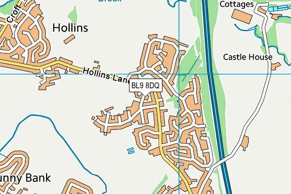 BL9 8DQ map - OS VectorMap District (Ordnance Survey)