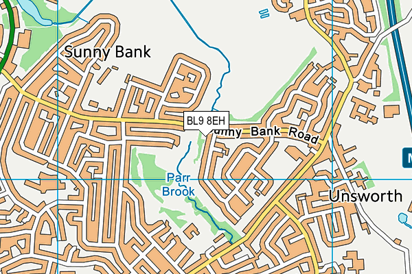 BL9 8EH map - OS VectorMap District (Ordnance Survey) BL9 8EH map - OS VectorMap District (Ordnance Survey)