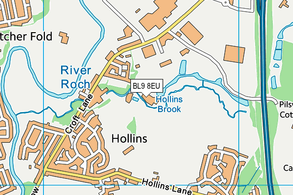 BL9 8EU map - OS VectorMap District (Ordnance Survey) BL9 8EU map - OS VectorMap District (Ordnance Survey)