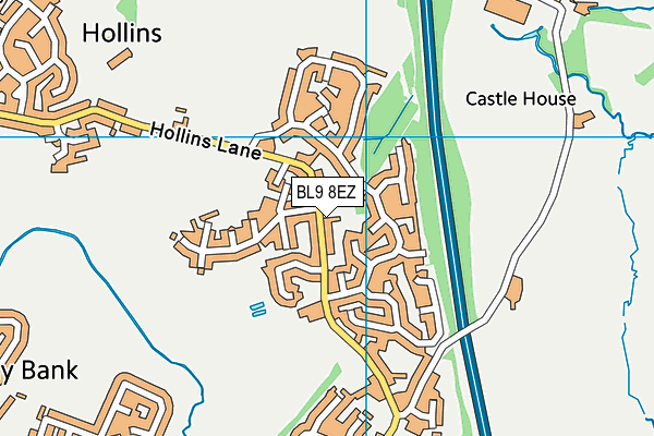BL9 8EZ map - OS VectorMap District (Ordnance Survey)